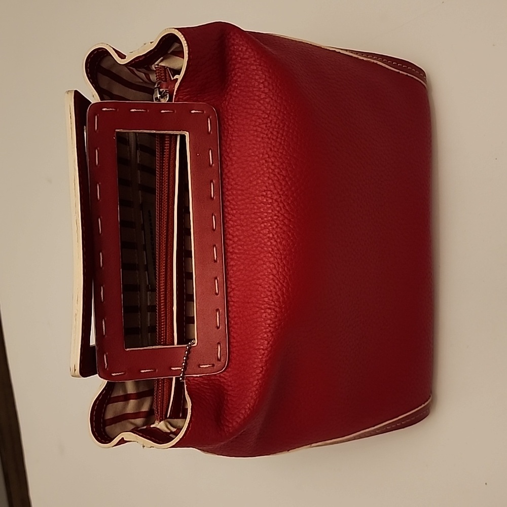 Fransescobiasia Red and White Smaller Handbag